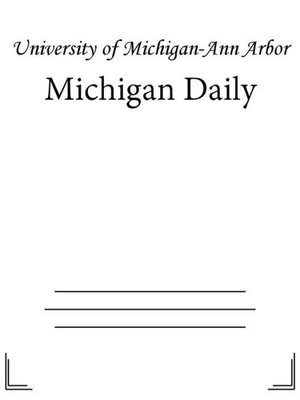 cover image of Michigan Daily